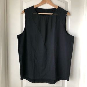 Lululemon Black Mesh Tank Top Size 12